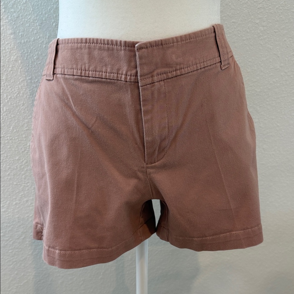 New York & Company Mauve-Tone Casual Shorts